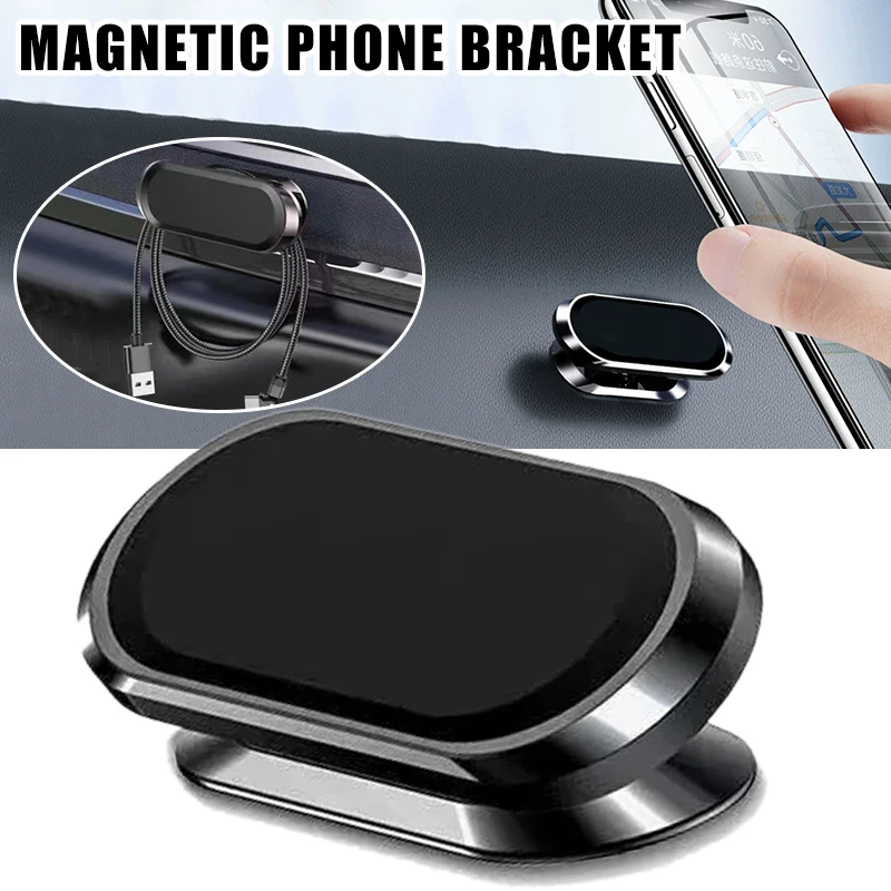 

Magnetic Car Phone Holder Portable Magnet Smartphone Mobile Stand Durable Mini Bracket Automobile Accessory