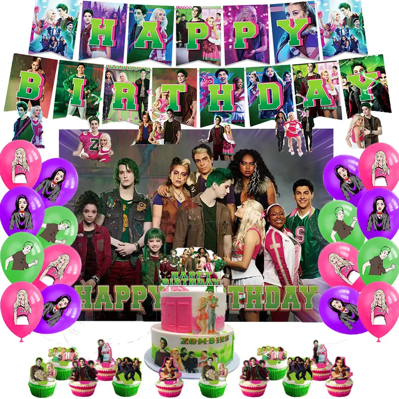Disney Zombies Party Supplies | Disney Zombies Decorations | Cake ...