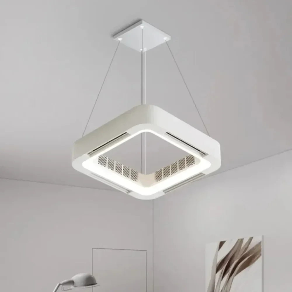 Invisible bladeless fan light modern LED with light fan remote control bladeless DC cycler home decoration lighting fixture