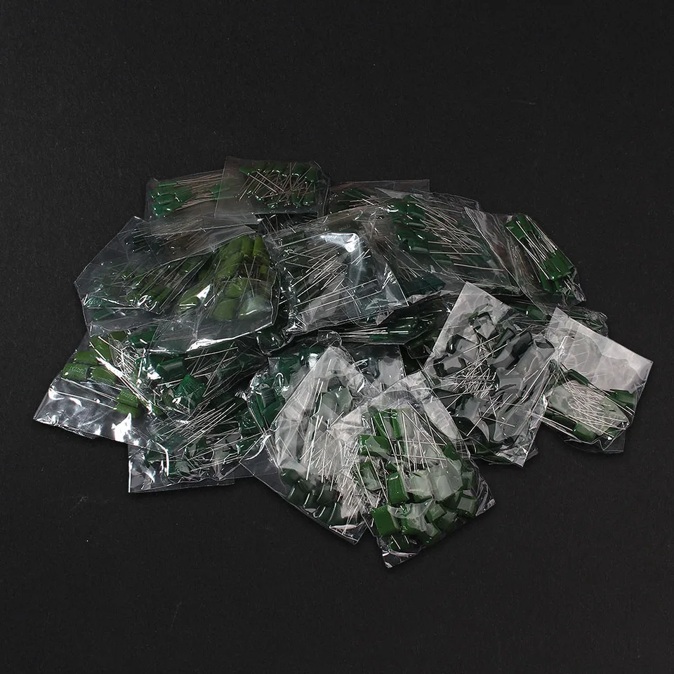 Lot De 500 Condensateurs Mylar 0.01uF (10nF) 100V - Référence 2A103J - Tolérance ±5% - Neufs D'origine