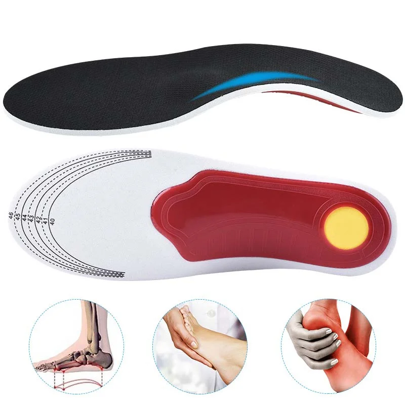 Orthopedic Insoles Man Arch Support Cushion Plantar Fasciitis for Flat Feet Inserts Inner Soles