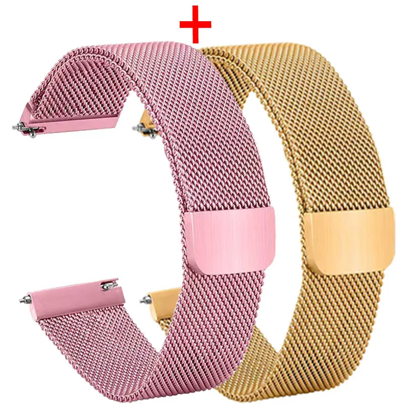 

20mm/22mm/18mm Watch Band For Ticwatch/Huawei/Garmin/Samsung/Colmi/Xiaomi Huami Watch Strap Milan Stainless Steel Bracelet