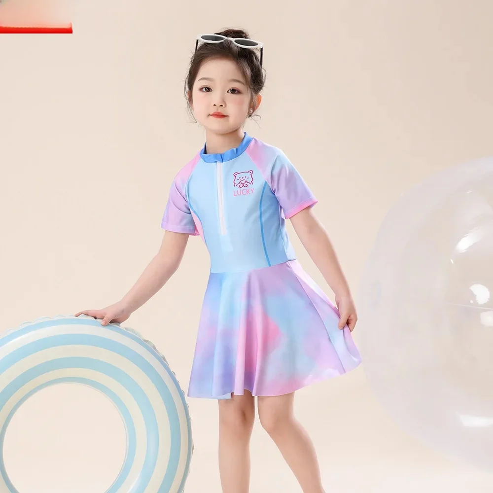 A9813 blue colorful swimsuit