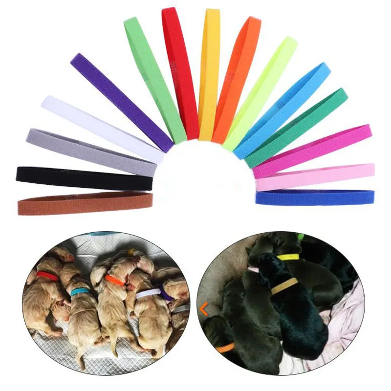 15 Colors Pet Dog Cat Rabbit Identification Circle Puppy Collar Marking Tape Rope For Newborn Animals Car Luggage Cargo Marking