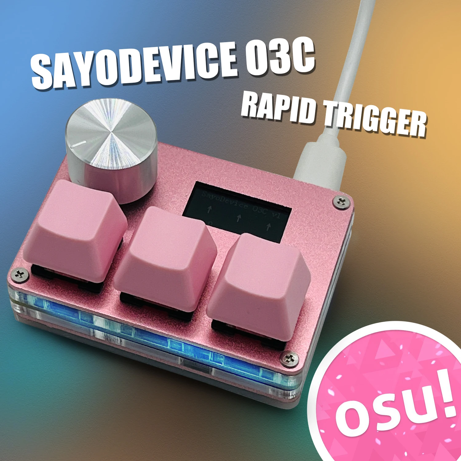 SayoDevice Rapid Trigger Magnetic Switches RGB Music Game Keyboard Volume thumbnail 5