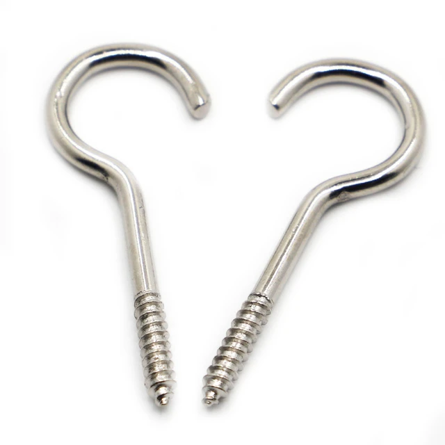 20 Pieces M3/M4/M5 Stainless Steel Eye Screws Hooks Self-tapping Screws  Hooks Ring Metal Cup Hooks Screw-in Hanger - AliExpress