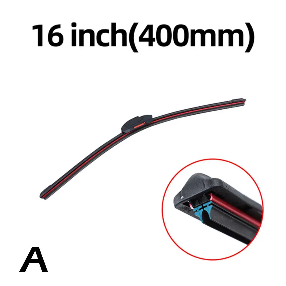 Universal Frameless Windshield Wiper with Soft Double Rubber Strip