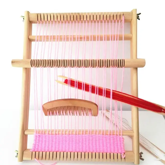 Fa Varrógép Szövőkészlet Kézzel Készített Szövött Öltöny - Image 4