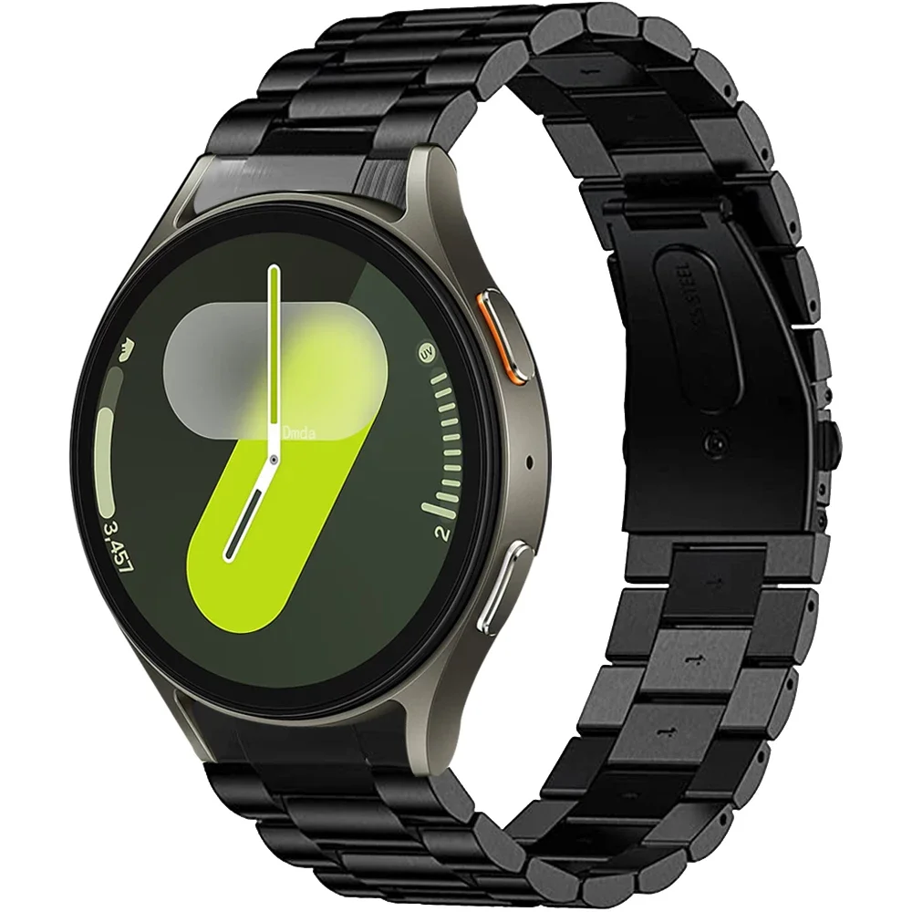 Stainless Steel No-Gap Strap for Smartwatch, 40mm/44mm, 43mm/47mm Metal Bracelet Band