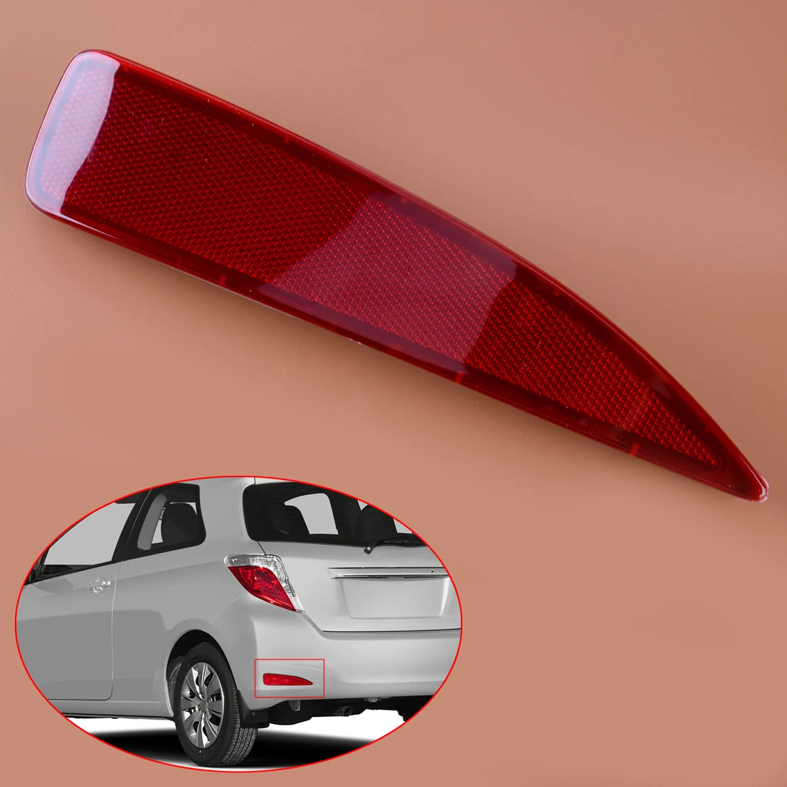 

TO1184103 Автомобильный задний левый бампер отражатель светильник корпус лампы ABS подходит для Toyota Yaris Base PREMIUM CE L LE 2012 52164-52100