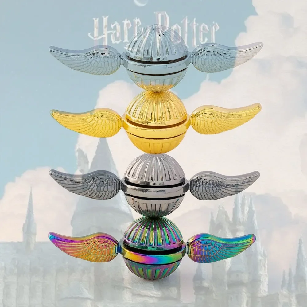

Harry Potter Fidget Spinner Hogwarts Quidditch Snitch Ball Movie Peripherals Portable Decompression Toys Children's Gifts