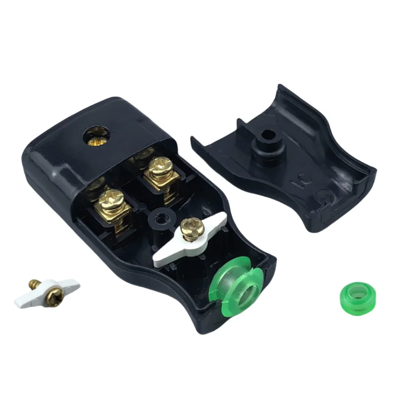 US 2 Pin AC Power Plug Adapter with Rewireable Extension Cord, plug adapter, plug outlet extender, ac adapter, power extension plug, power plug connector, extension sockets