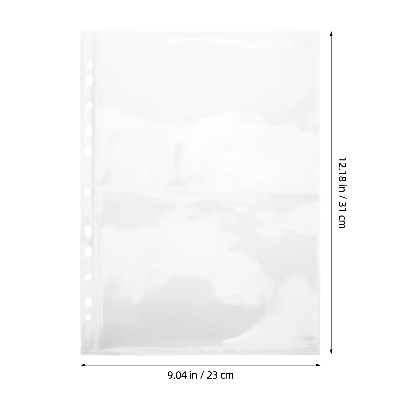 40Pcs 스탬프 앨범 투명 A4 바인더 페이지 투명 단면 보관 시트 스탬프 컬렉션 앨범 액세서리