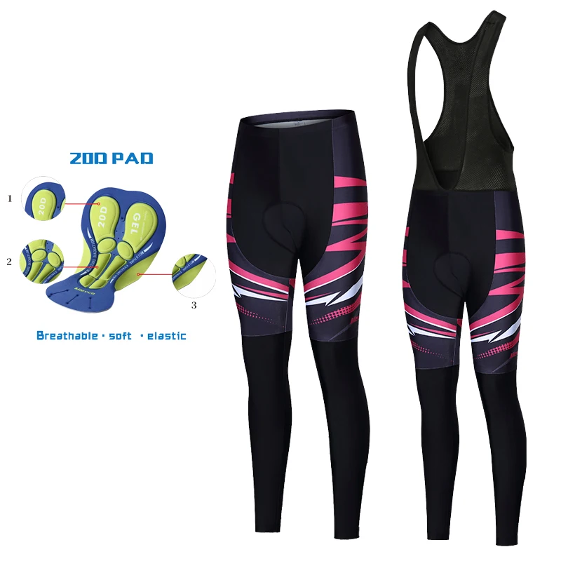 Pantaloni sportivi da donna ciclismo lungo palestra donna collant per MTB bicicletta Mountain Bike 20D abbigliamento imbottito in Gel pantaloni da corsa all'aperto