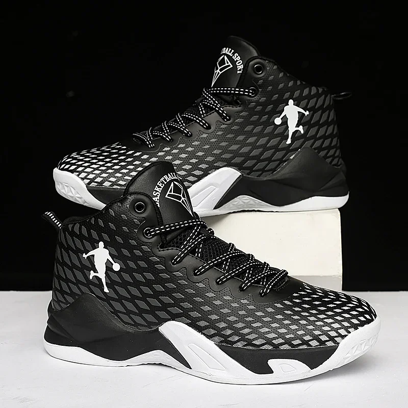 

High-top basketball shoes men's sports shoes breathable lightweight tennis shoes women's outdoor training basketball shoes36-45