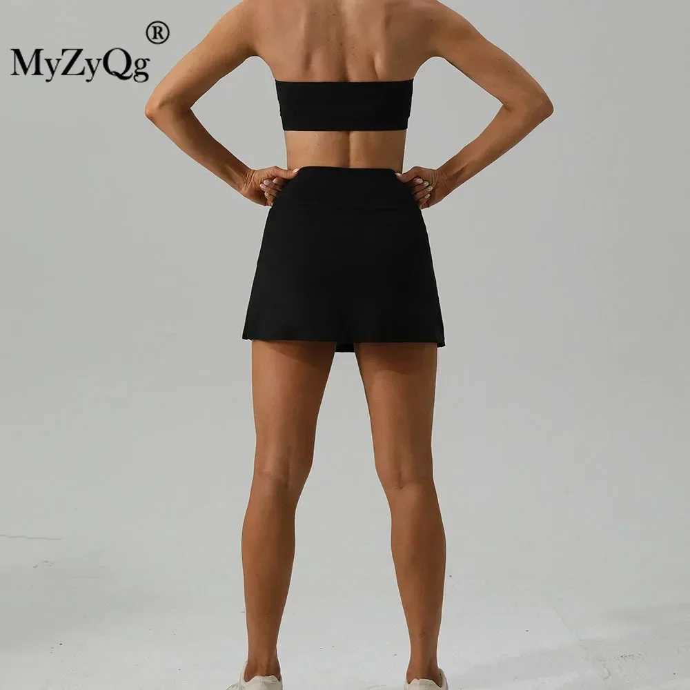 Women Tennis Skirt Slim-fit Yoga Short Skirt Breathable Mini Running Fitness Release Light Sports
