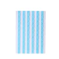 Blue face on white