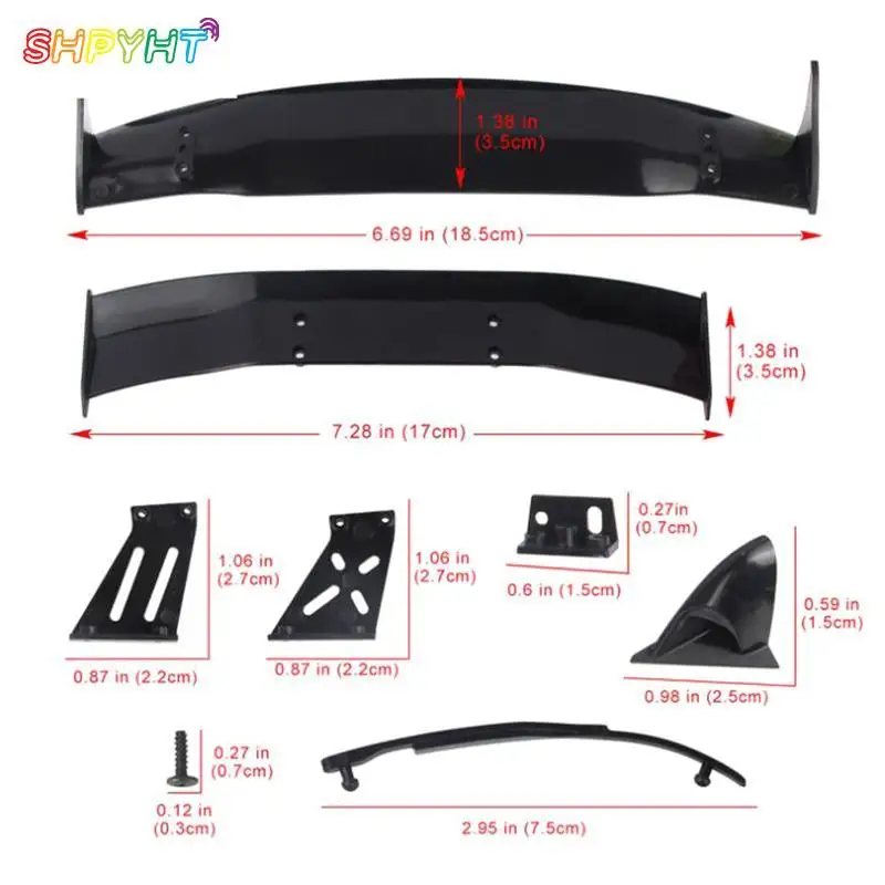 

1:10 аксессуары для автомобиля для дрифта на радиоуправлении, детали 1/10, пластиковый спойлер серии крыльев для дрифта на радиоуправлении, украшение для стайлинга автомобиля, заднее крыло автомобиля