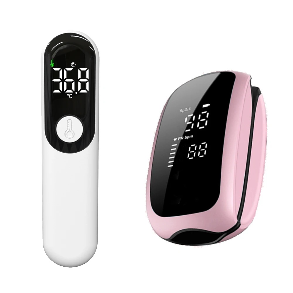 Rechargeable Child's Digital LED Display Pulse Oximeter with Strap and Lanyard