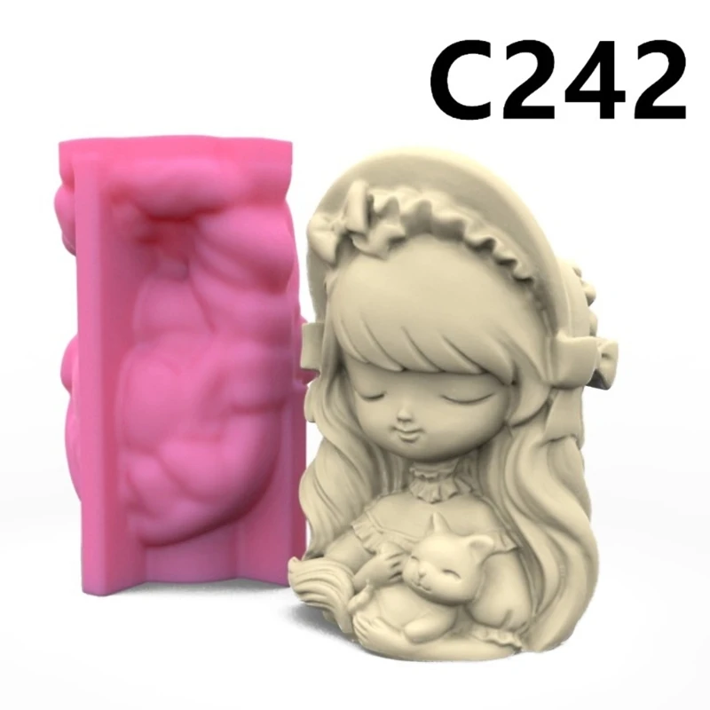 

Non-stick Girls Pen Holder Flower Pot Mold Epoxy Resin Silicone Mold DIY Crafts Ornament Tool for DIY Decoration