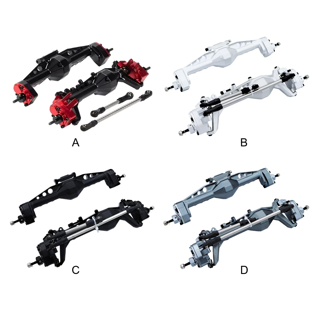 

1 10 Front Rear Axle RC Upgrade Part Aluminum Alloy Complete Rc Front Rear Axle For Axial SCX10 RC Car Part RC Car Accessories
