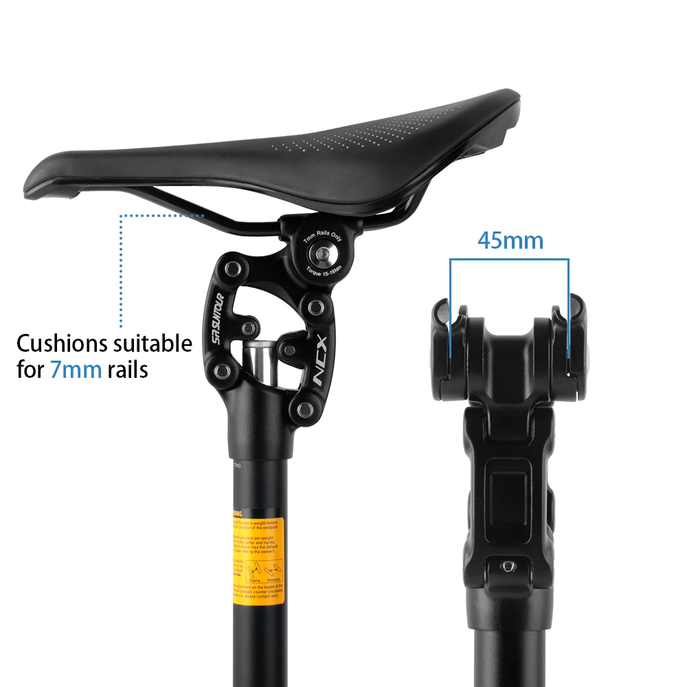 SR Suntour NCX MTB-Sattelstütze 400mm Mountainbike Dämpfungs-Federungssattelstütze Dirt-Bike Sattelrohr 27,2 30,9 31,6mm Fahrradteile – Detail 8
