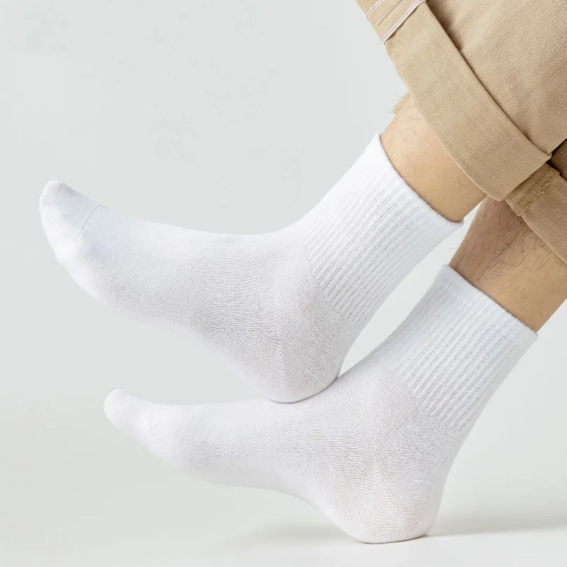 5 Pairs Unisex Solid Color Medium Tupe Socks Cotton Business Breathable Odorproof High-quality Men's Women's Ankle Socks 8 Sef6a1090530b4c3f835546b1d9522fdcy