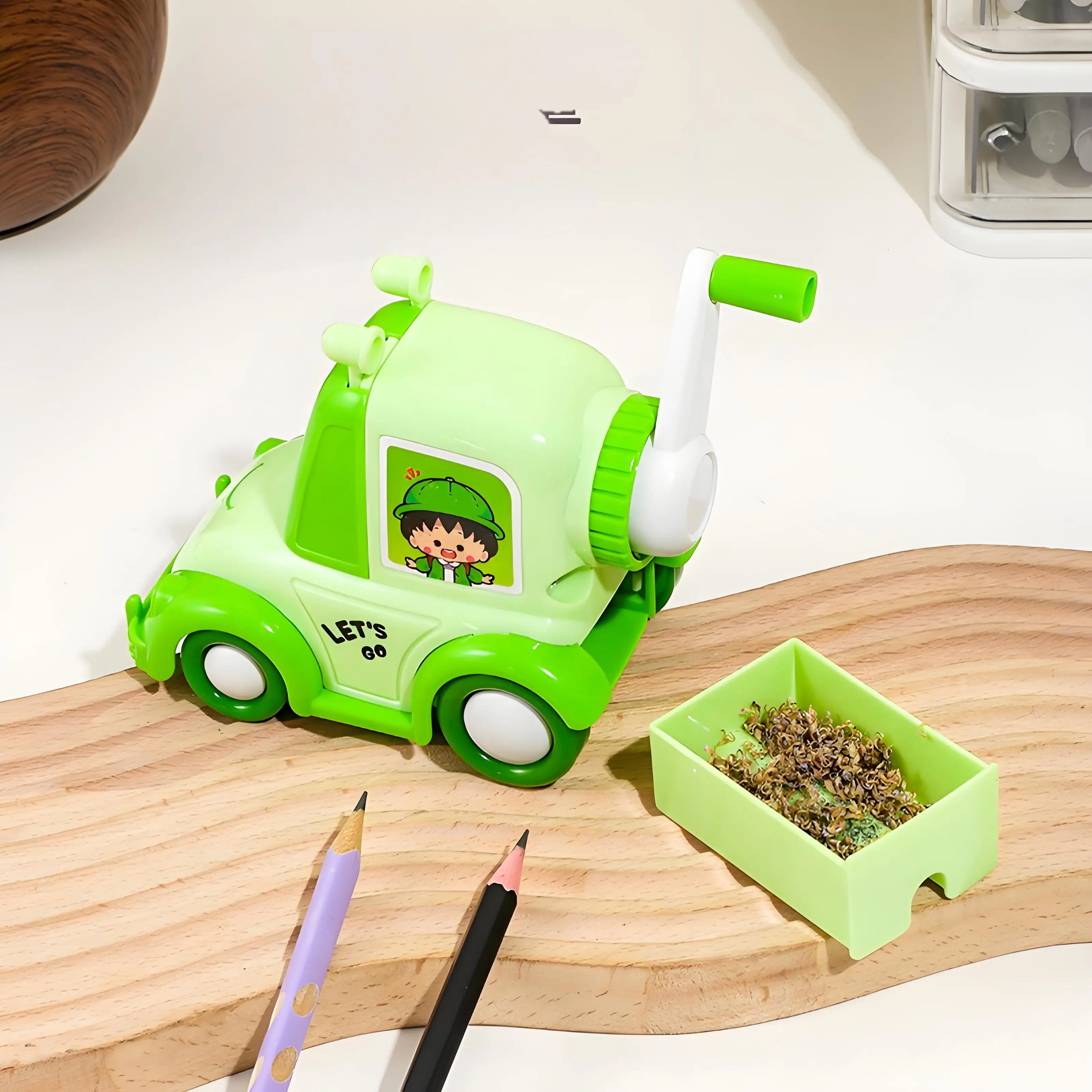 1/2/3 قطعة كارتون سيارة مبراة أقلام رصاص ميكانيكية...