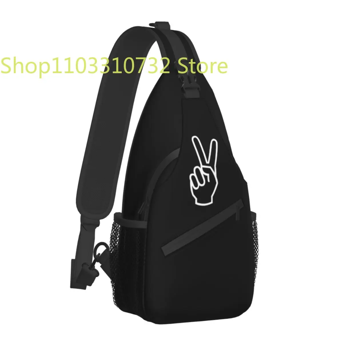 

Hand Gesture Design Crossbody Bag Sports Victory Peace Sign Hand Chest Bag Unisex Women Man Fashion Shoulder Backpacks Travel