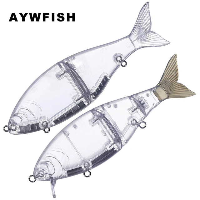 AYWFISH 1PCS 60G / 77G Unpainted Artificial Fishing Lures Blanks Floating  Glider Shad Bait Sinking Wake Bait