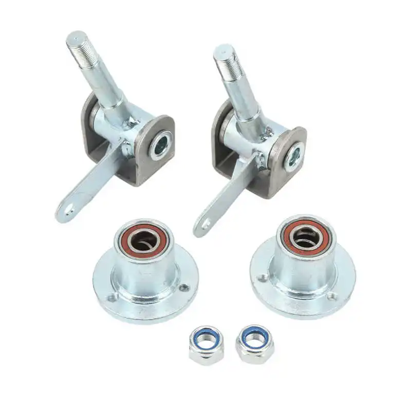 17mm 3 Stud Front Wheel Hub Bearing Flange Steering Knuckle Spindle for 5in Tires Go Kart ATV Quad Bike