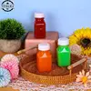 4Pcs 120ML Clear Drink Containers Plastic Reusable Empty Juice Bottles With Black Tamper Proof Lids Milk Split Beverage Bottle 4