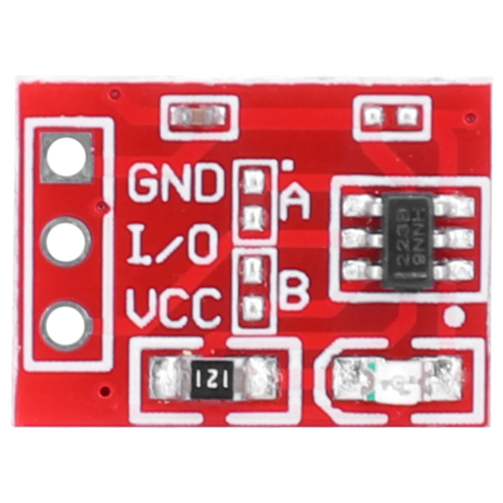 TTP223 버튼 센서 모듈 커패시터 유형 2.5V-5.5V 터치 키 스위치 모듈 자동 잠금 단방향 변환