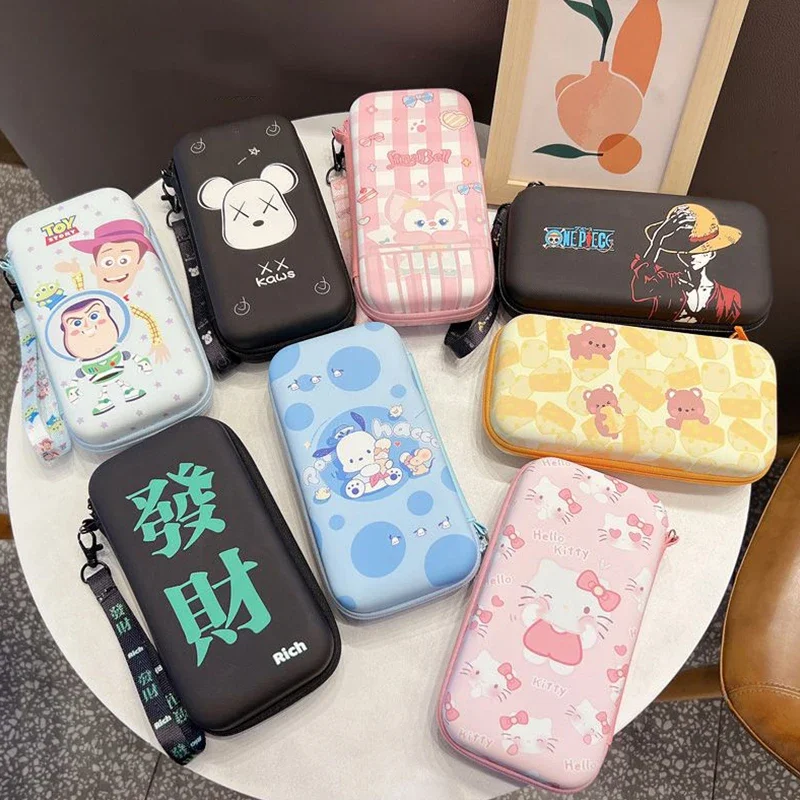 

Портативная Usb-сумка для хранения наушников Sanrios Hellokitty Kuromi, прямоугольная коробка для зарядного устройства на молнии