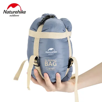 Naturehike LW180 Sleeping Bag Ultralight Waterproof Cotton Sleeping Bag Summer Hiking Camping Sleeping Bag 1