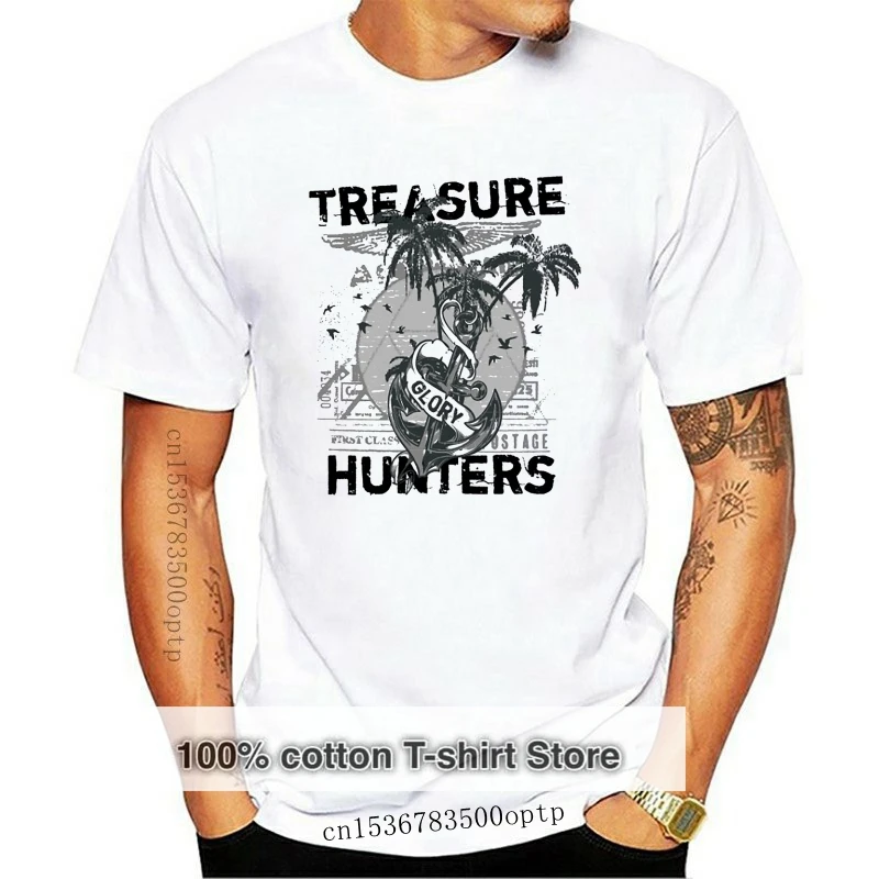 

2019 Summer Fashion Hot "Treasure hunters" T-shirt: fun retro cult anchor MENS/unisex BIRTHDAY GIFT IDEA T shirt