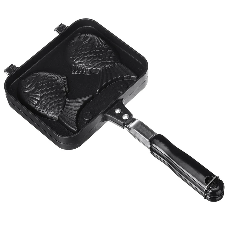

1 PCS Kitchen Japanese Taiyaki Fish Shaped Hot Dessert Waffle Cake Maker Pan Fry Pan Waffle Molds Aluminum Alloy