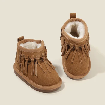 Winter baby children's shoes boys thickened warm cotton boots baby toddler shoes girls fashion snow boots