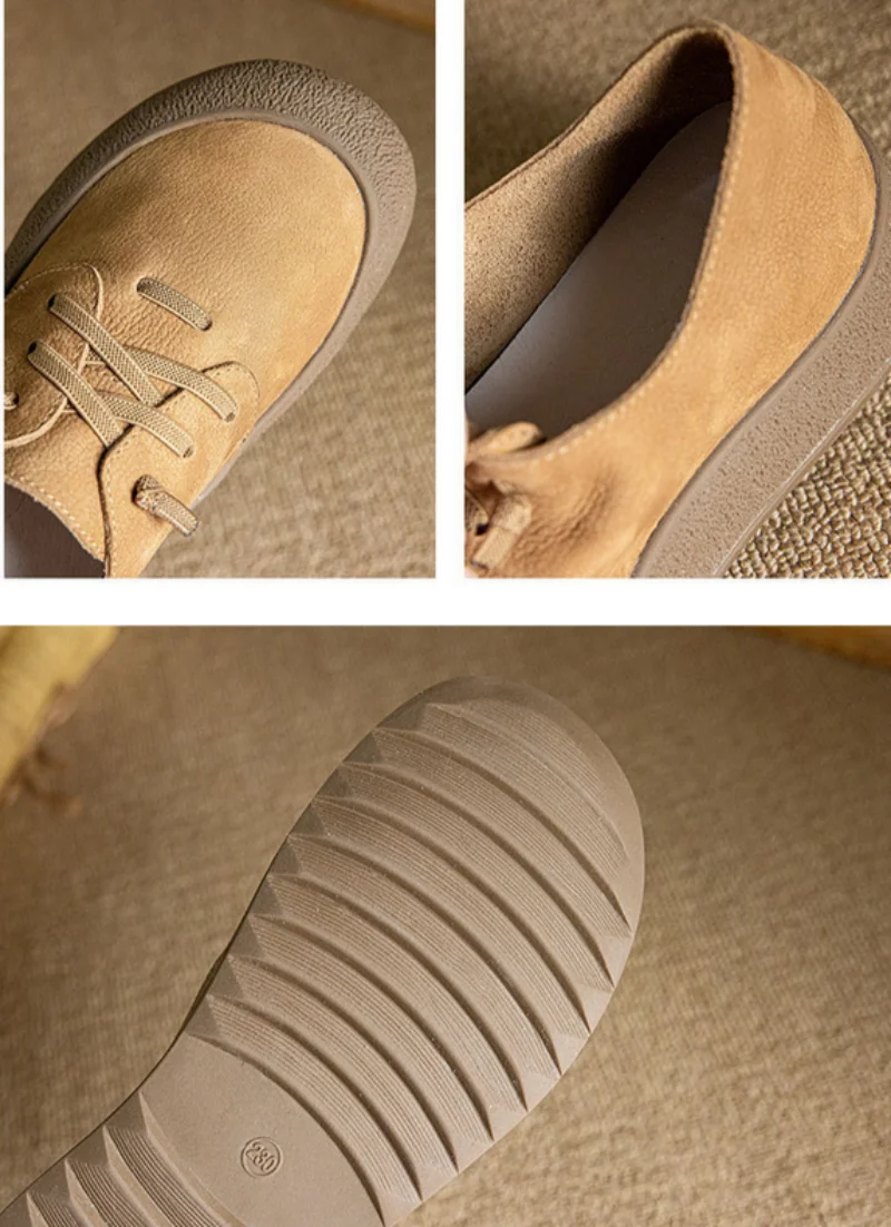 ZXRYXGS 2025 New Premium Full Genuine Leather Sneaker Flat