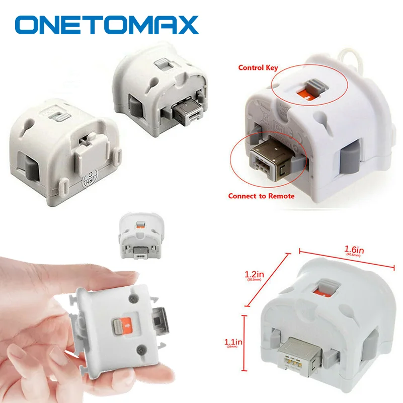 Adattatore Motion Plus Sensore Maniglia Amplificatore Per Controller Nintendo Wii Wireless Remote Bluetooth Gamepad Potenziatore Dinamico