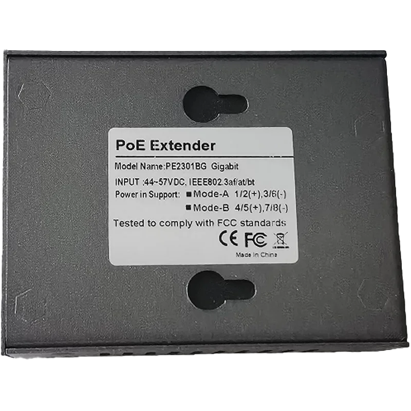 PE2301BG 기가비트 POE 확장기(100미터 이내)는 IEEE802.3bt 규격을 준수합니다.