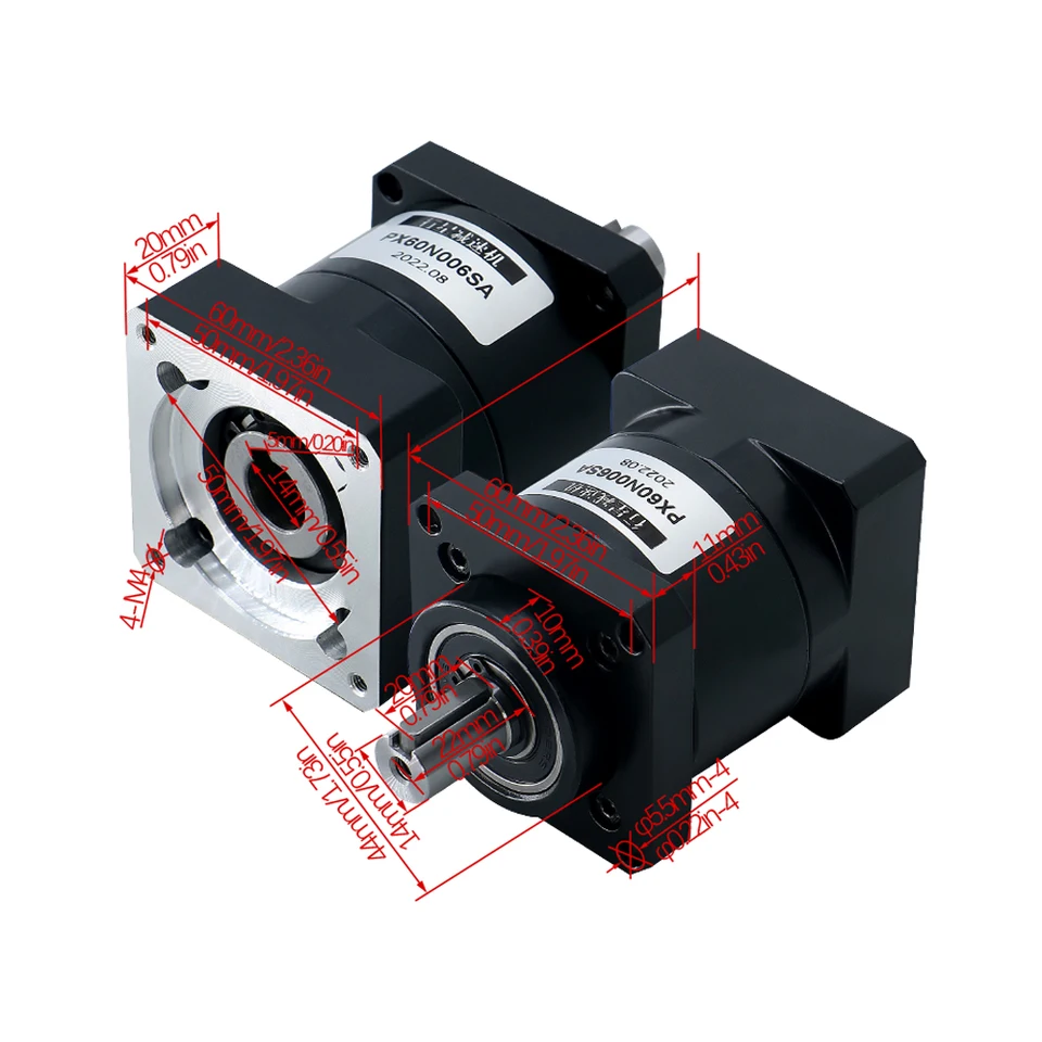 遊星ギアボックス,比率4/6/10/16/24/36/64/96/144/216最大40n.m,nema24