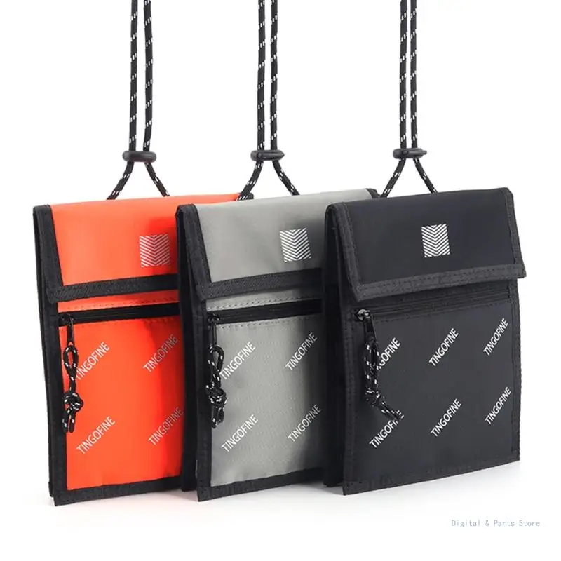 

M17F Zipper Lock Passport Holder Avoid Degaussing Travel Multi-pocket for Adult