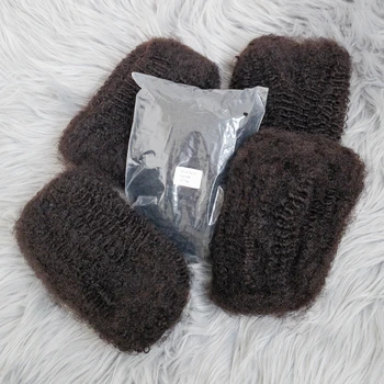 50g/Pc QVR 4C Afro Kinky Bulk Human Hair for Locs Braiding Remy Hair Bundle 10-18 Inch Brazilian Remy Bulk Hair No Weft Natural 1