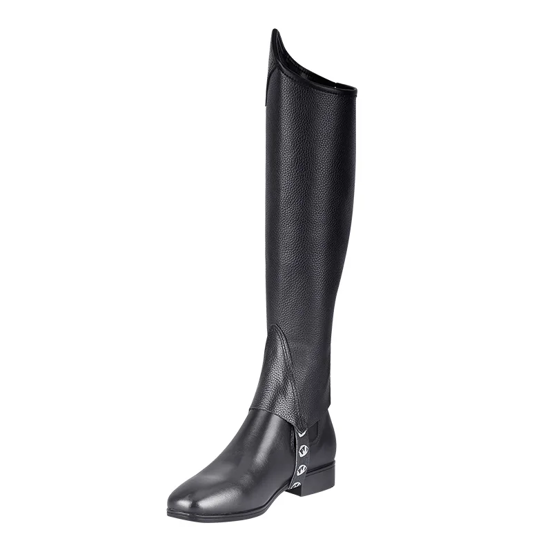 Genuine Leather Equestrian Leg Guards Cowhide Men Women Chaps Knight Equipment Protective Gear Available in All Seasons 3