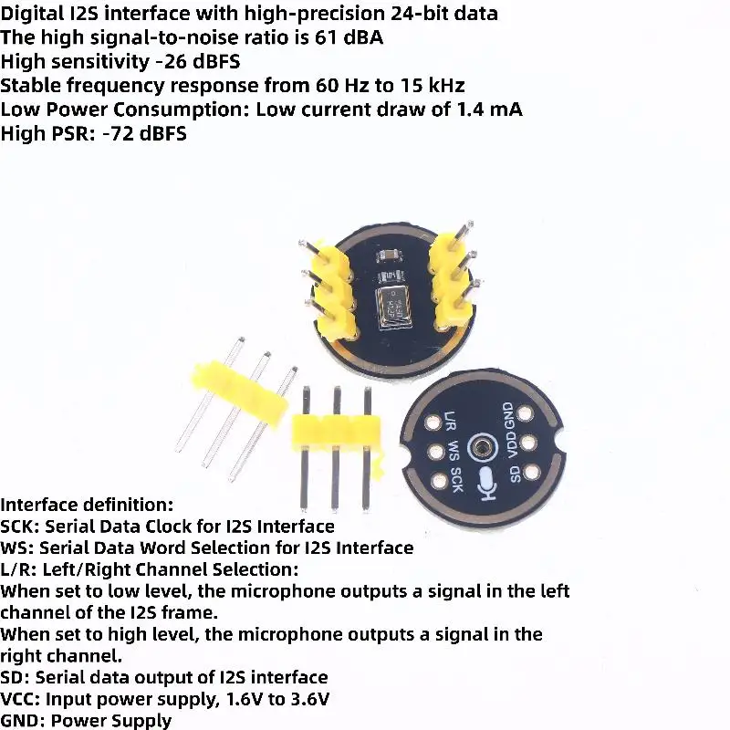 รูปสินค้า โมดูลไมโครโฟนดิจิตอล INMP441 สำหรับโปรเจกต์ IoT
