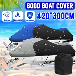 600D PU coated Oxford polyester jet ski cover,PWC Boat cover,PWC suit 292-343cm length,2-3 seats For Yamaha