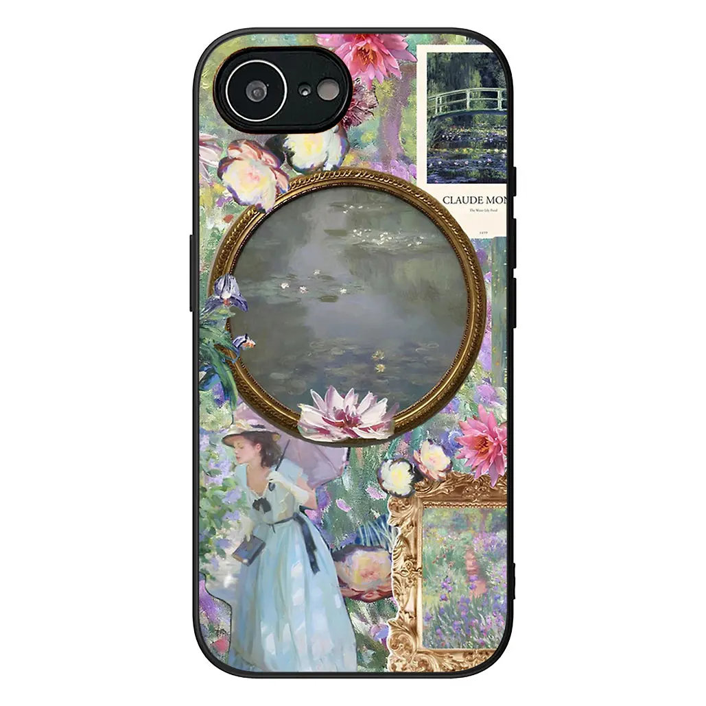Claude Monet Impressionism Waterlily Cat Art Phone Case Cover