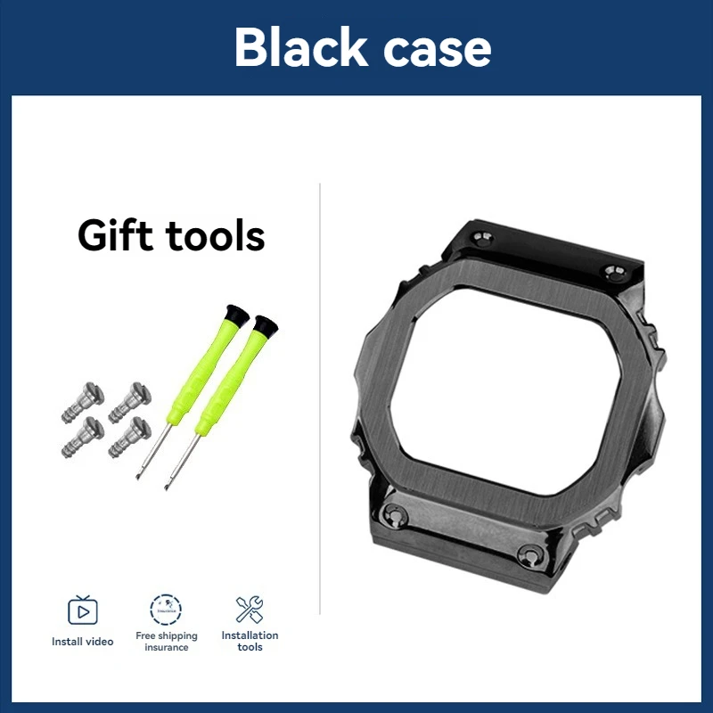 Elegant Stainless Steel Metal Watch Band & Case for Premium Watch Modification