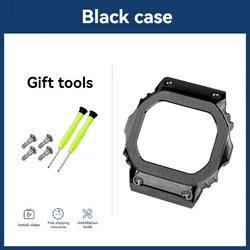 Elegant Stainless Steel Metal Watch Band & Case for Premium Watch Modification (Black Single case)